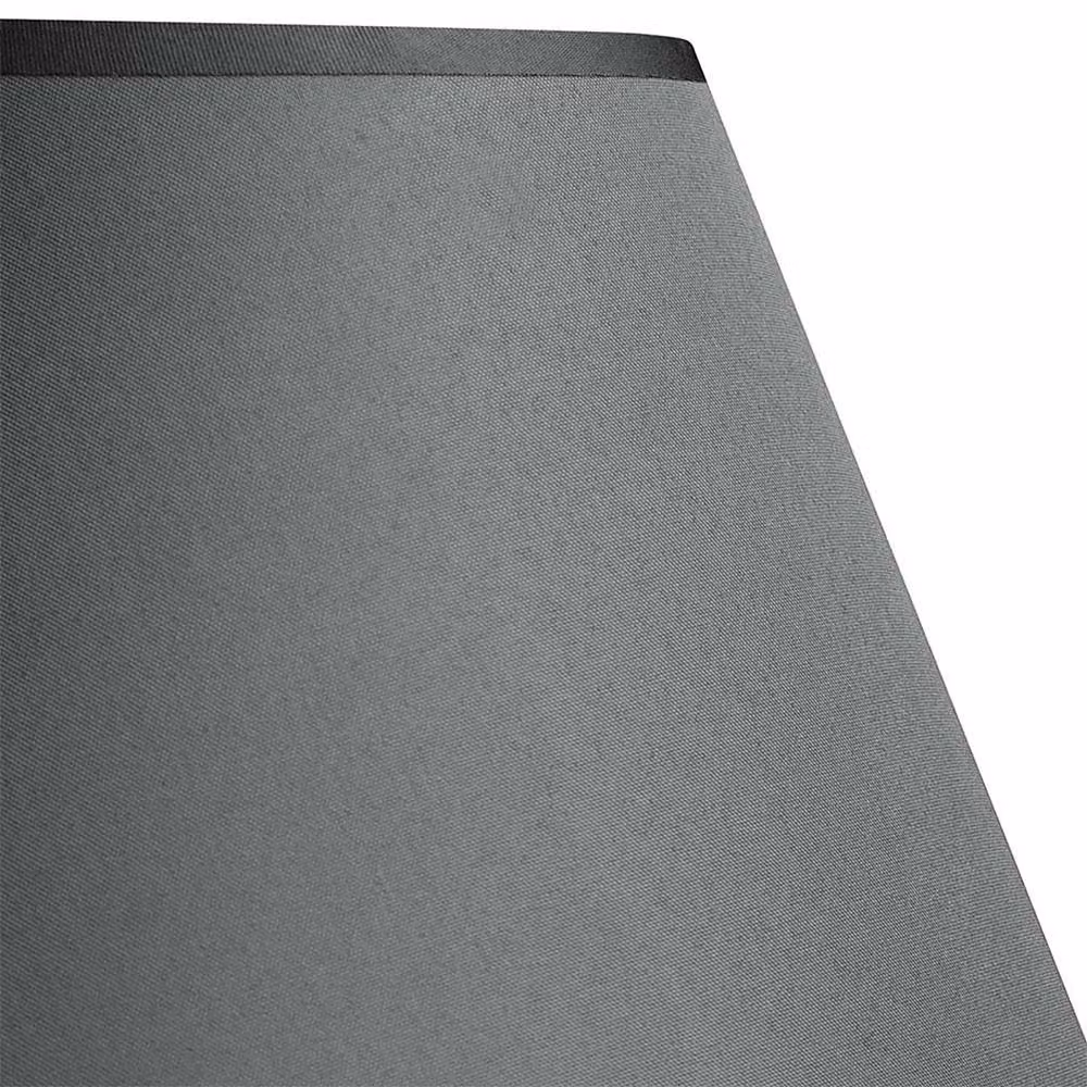 Voltico 2-Pack Adjustable 9 Inch Fabric Coolie Lampshades in Dark Grey – 3