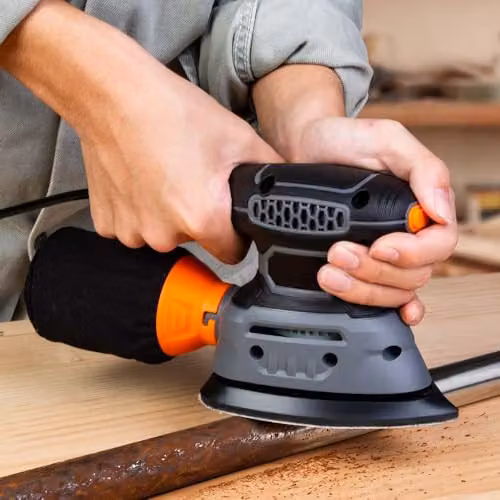VonHaus 140W Detail Palm Sander in Grey and Orange – 8