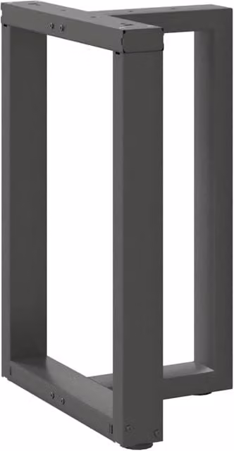 Berkfield Home T-Shaped Dining Table Legs, 2 Piece Steel Set in Anthracite and Black, W: 50 cm, D: 35 cm, H: 72-73 cm