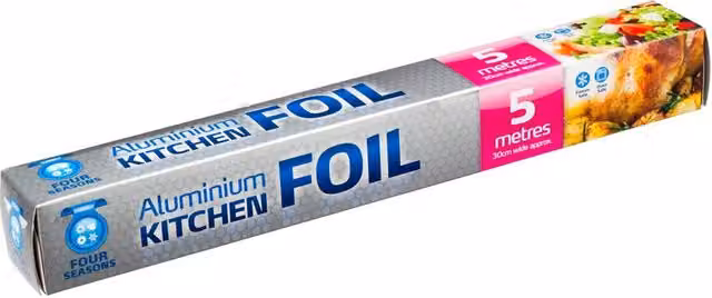 Bedsland Kitchen Foil Roll, Clear Metal Food Wrap for Cooking, 30 cm x 5 m – 1