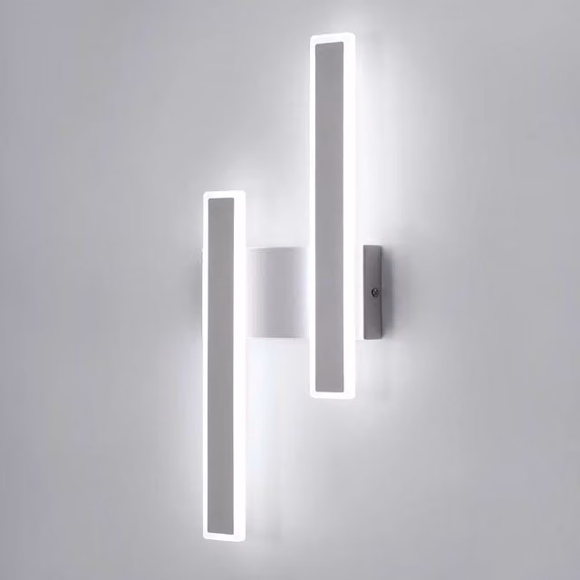 COMELY LED White Acrylic and Aluminium Up and Down Indoor Wall Light, 32W, 6500K Cool White – 1