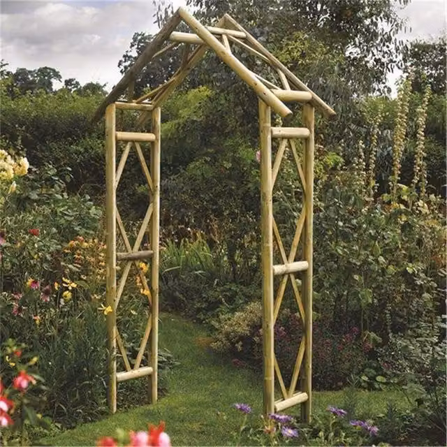 Cheshire Traditional Pressure Treated Arch in Light Oak Brown