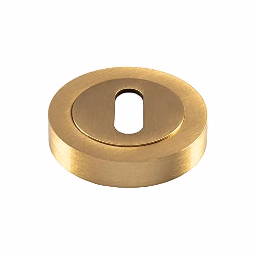 Loops 50mm Round Lock Profile Escutcheon with Concealed Fix in Brass – 2