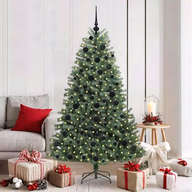 Berkfield Home Green Artificial Hinged Christmas Tree, Height: 180 cm – 1