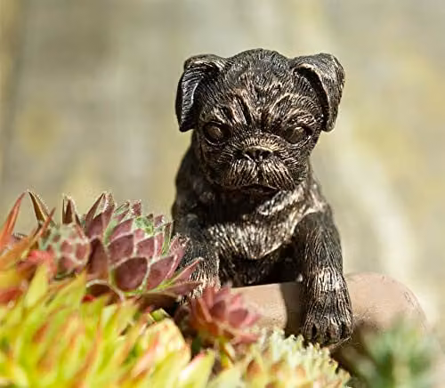 Jardinopia Pug Animal Plant Pot Hanger, Bronze, W: 4.5 cm, D: 10.5 cm, H: 6 cm – 3