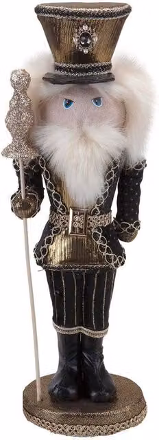VFM e-Store Black Christmas Nutcracker Decoration, H 41 cm x W 13 cm x D 13 cm