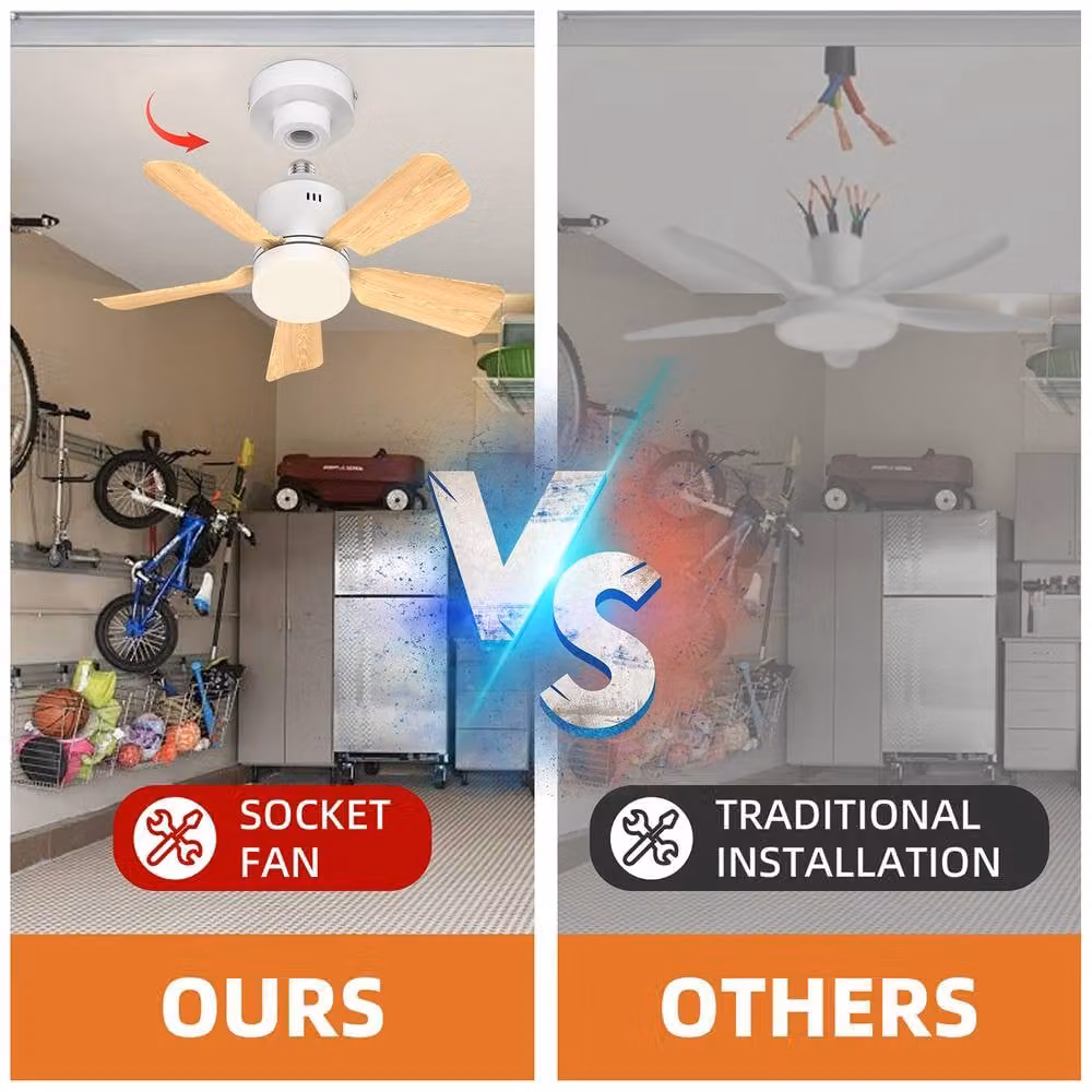 NIVOR E27 LED Ceiling Fan Light in White, Dimmable with 4 Speeds, 3 CCT and Remote Control, Diameter: 45 cm – 3