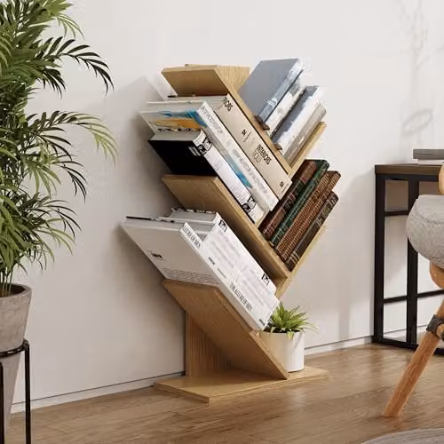 VCM Nulis L Wooden Storage Stand and Bookshelf in Honey Oak – 2