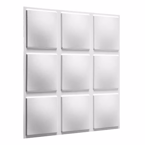 WALPLUS W3DP0007 Cubes 3D Wall Panel, White, Geometric Abstract Design – 1