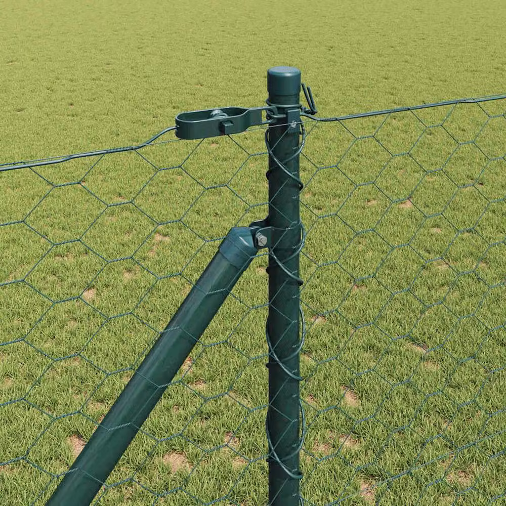 Berkfield Home Green Steel Hexagon Fence, 2 x 100 m – 3