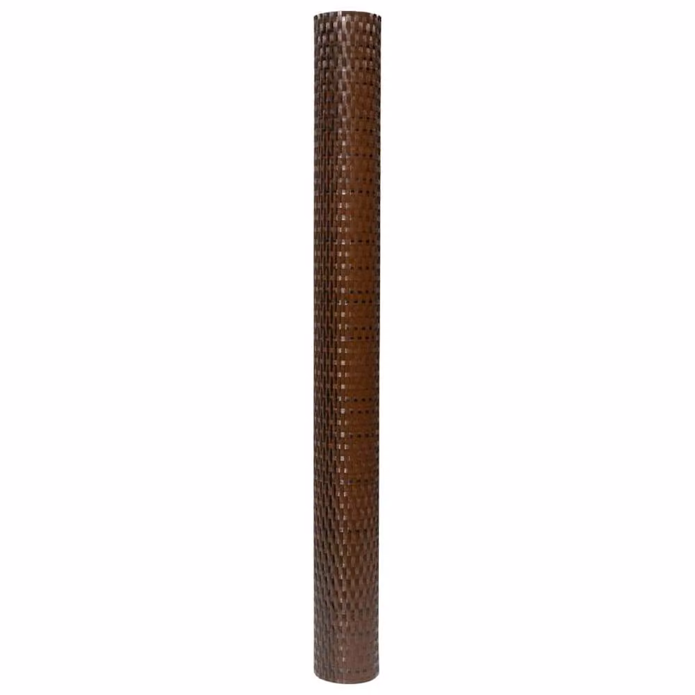 Berkfield Home Poly Rattan Balcony Screen in Brown and Black, W: 600 cm, H: 80 cm – 3