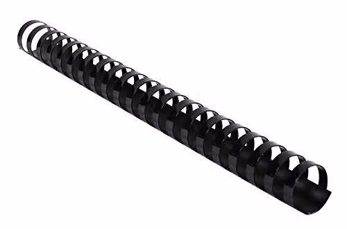 Exacompta Black Plastic Binding Combs for A4 Documents, 21 Rings, 25mm Thick, Pack of 50
