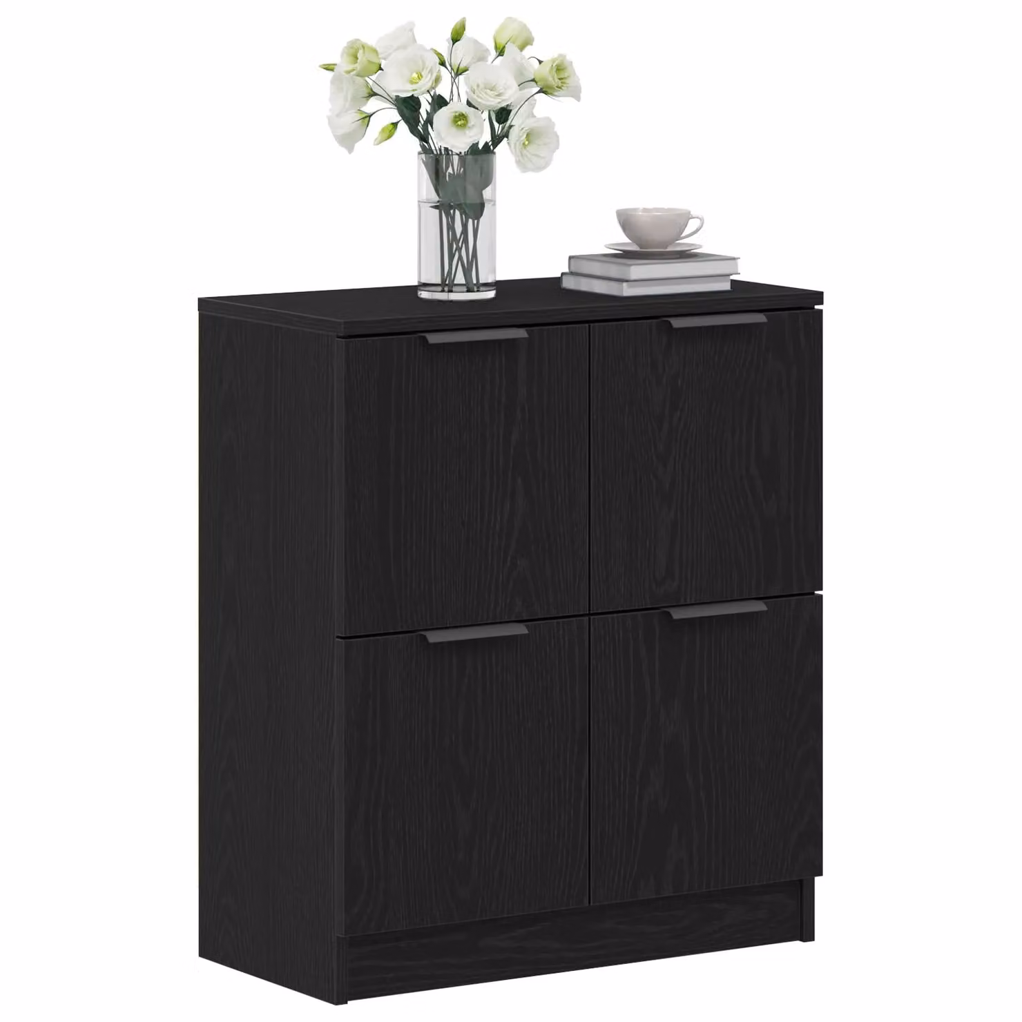 Berkfield Home Black Modern Sideboard in Matt MDF, W/D/H: 60 x 30 x 70 cm – 3