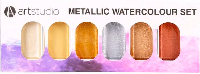 Art Studio Metallic Watercolour Painting Set, Multicolour