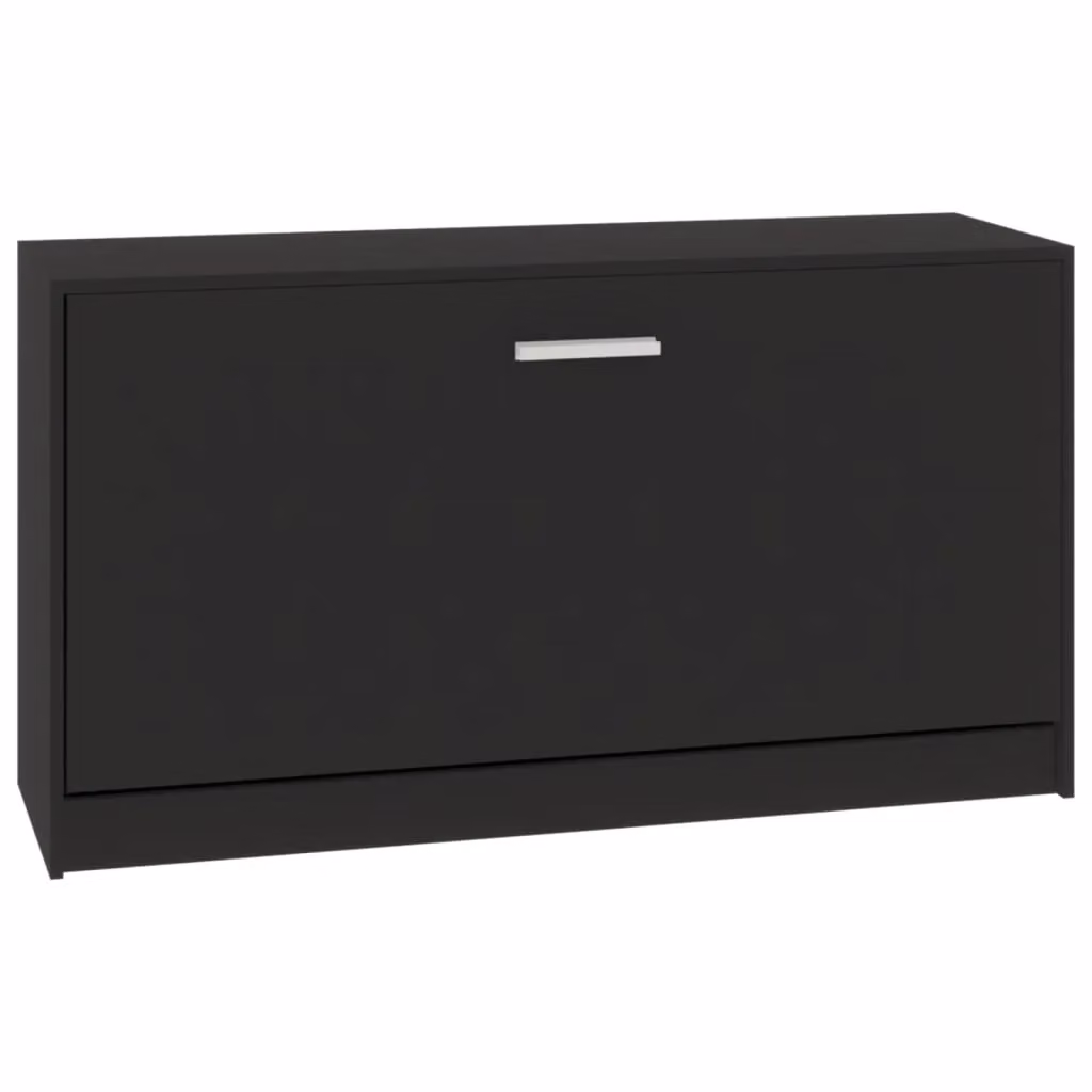 Berkfield Home Black Modern Shoe Bench W/D/H: 80 x 24 x 45 cm – 2