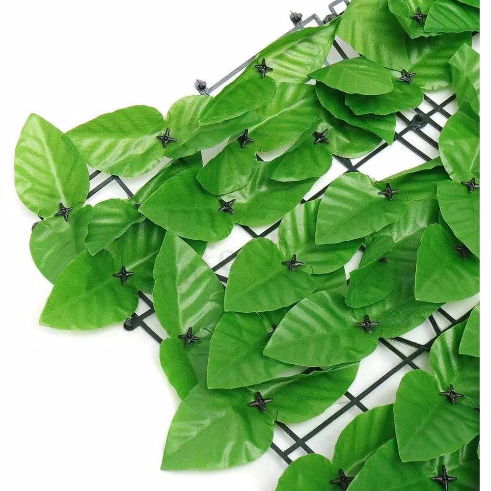 NESTLUNE Green Artificial Ivy Hedge Garden Privacy Fence Screen, W: 100 cm, H: 15 cm – 3