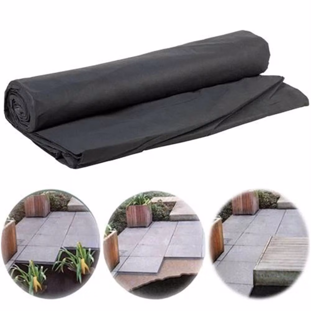 EONLION Black Weed Control Fabric, 3 Rolls, W: 1.5 m x L: 8 m – 4