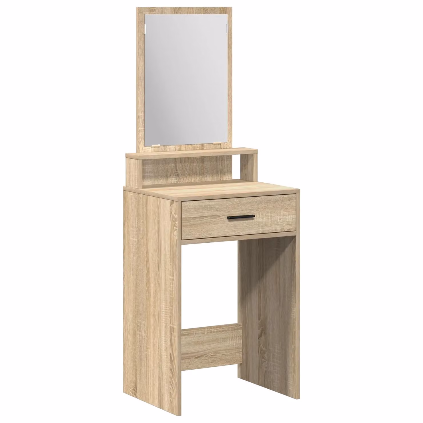 Berkfield Home Modern Dressing Table with Drawers in Sonoma Oak and Beige, W: 50 cm, D: 41 cm, H: 140 cm – 1