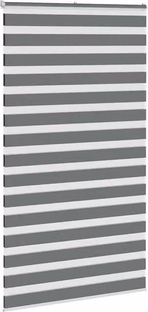 Berkfield Home Elegant Zebra Blind in Dark Grey, W: 130 cm, H: 200 cm