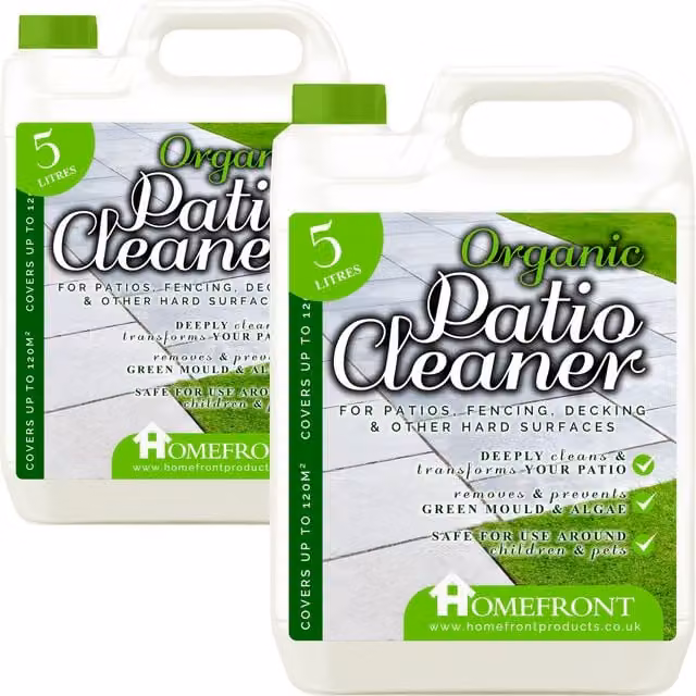 Homefront Pet Friendly Organic Patio Cleaner for Driveways, Stone and Block Paving, White, 10 l