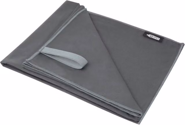 Bullet Pieter RPET Microfibre Towel in Grey, W/D/H: 130 x 80 x 1 cm – 1