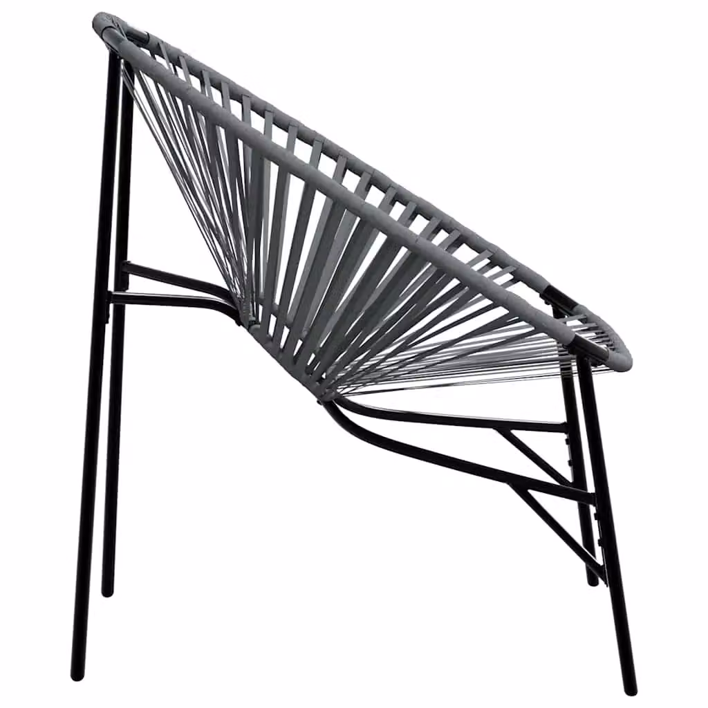 Berkfield Home 3 Piece Modern Poly Rattan Garden Chair Set in Black and Light Grey
