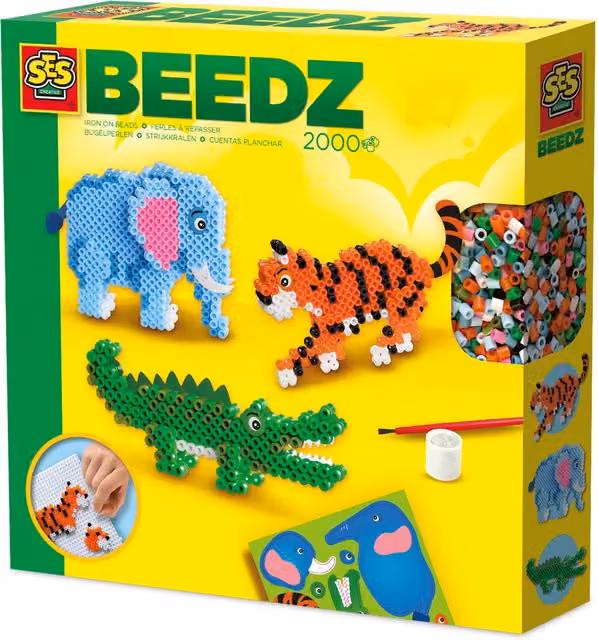 SES Creatives Fuse Beads Safari Animals Multicolour
