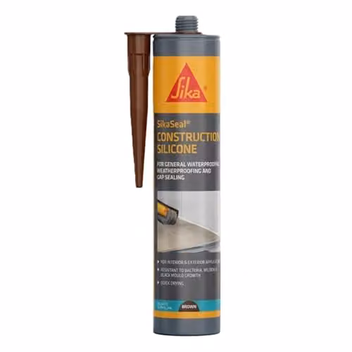 Everbuild Everflex 200 Waterproof Silicone Sealant, Brown, 295ml – 1
