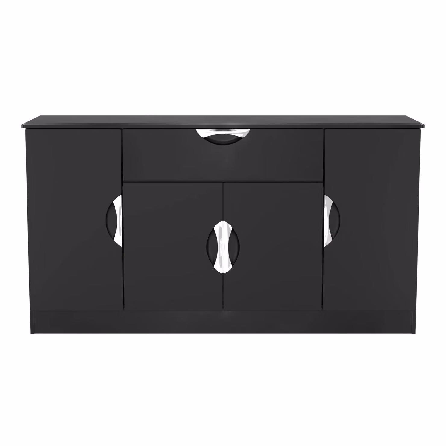 2 U Holborn Ready Assembled 4 Door and 1 Drawer Wide Unit in Black – 2