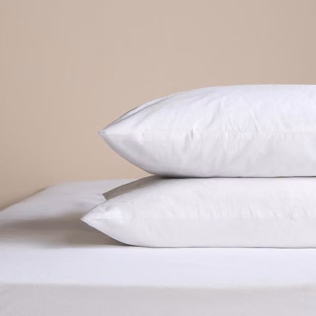 OHS Waterproof Plain Pillowcase Topper Protector Cover in White