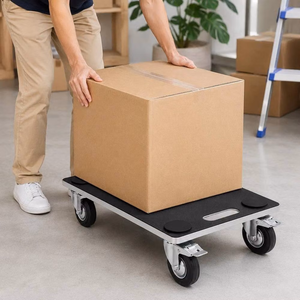 PAWNORA Wooden Dolly Trolley Cart in Black with 200kg Capacity – 5