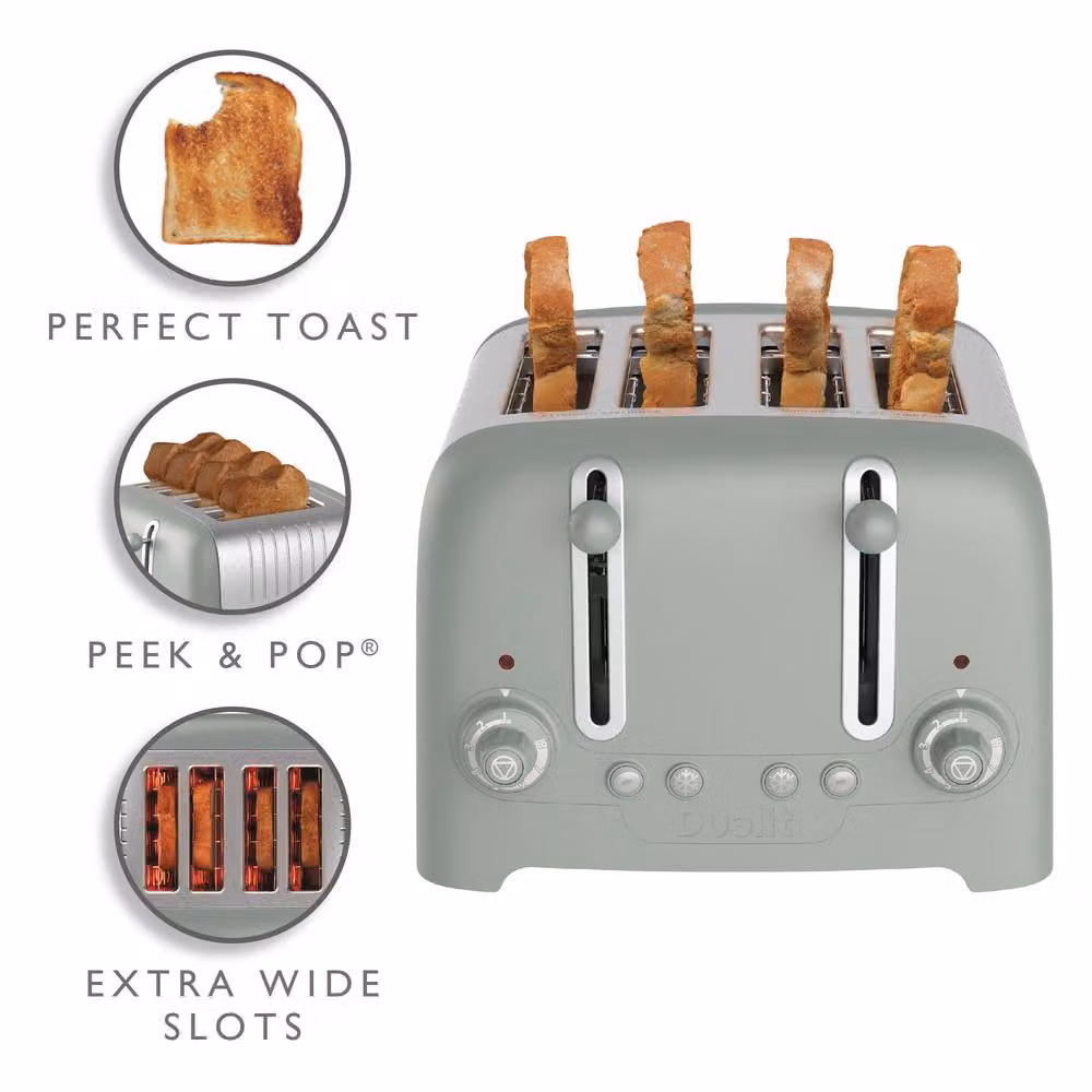 Dualit 4 Slot Lite Metal Toaster in Green – 2