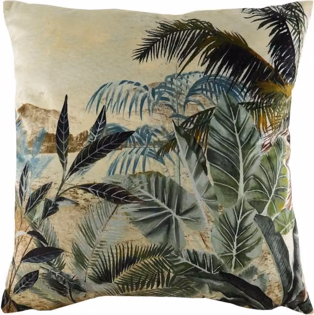 Make it a Home Kibale Scene Tropical Multicolour Floral Square Polyester Cushion