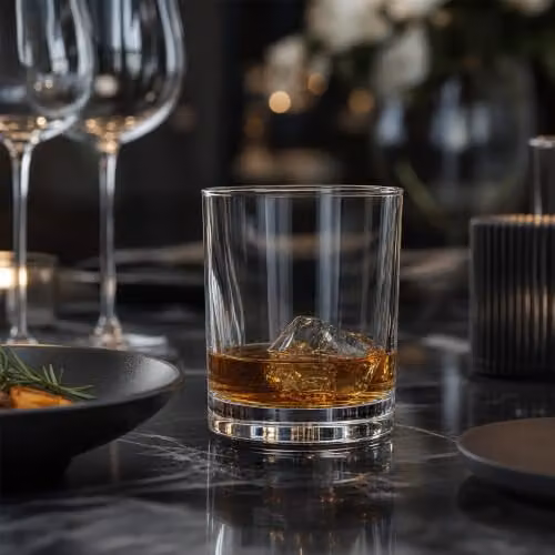Argon Tableware Clear Glass Whisky Tumbler Glasses, Pack of 24, 280ml – 3