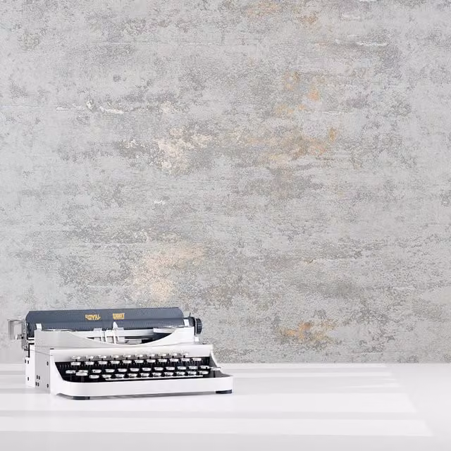 Grandeco Industrial Abstract Concrete Wallpaper in Grey