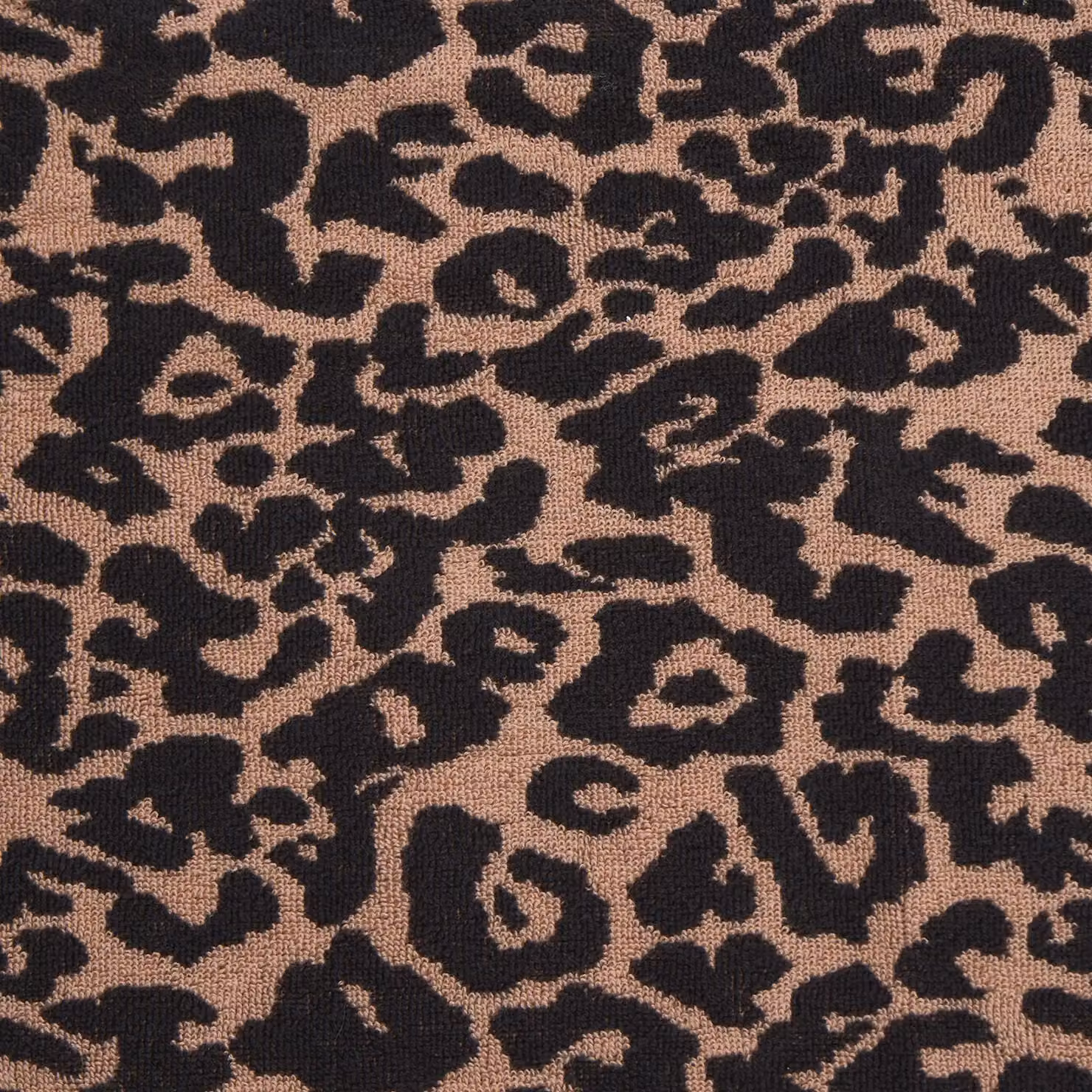 OHS 4 Pack Leopard Print Cotton Hand Towels in Natural Beige, W/H: 50 x 80 cm – 8