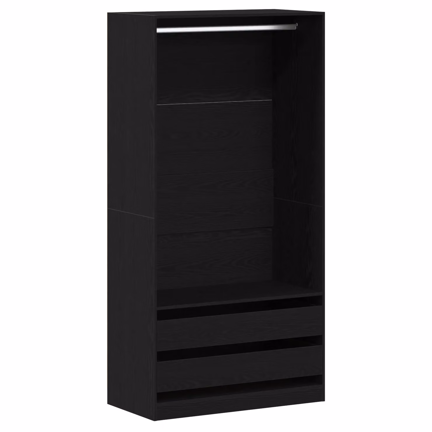 Berkfield Home Black Minimalist Wardrobe with Internal Drawers, W/D/H: 100 x 50 x 200 cm – 2