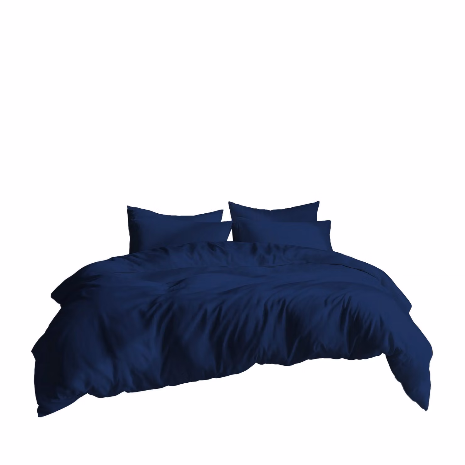 Home Sweet Home UK Plain Dyed Polycotton Duvet Cover and Pillowcase Set in Blue, Single Size, W/H: 135 x 200 cm – 2