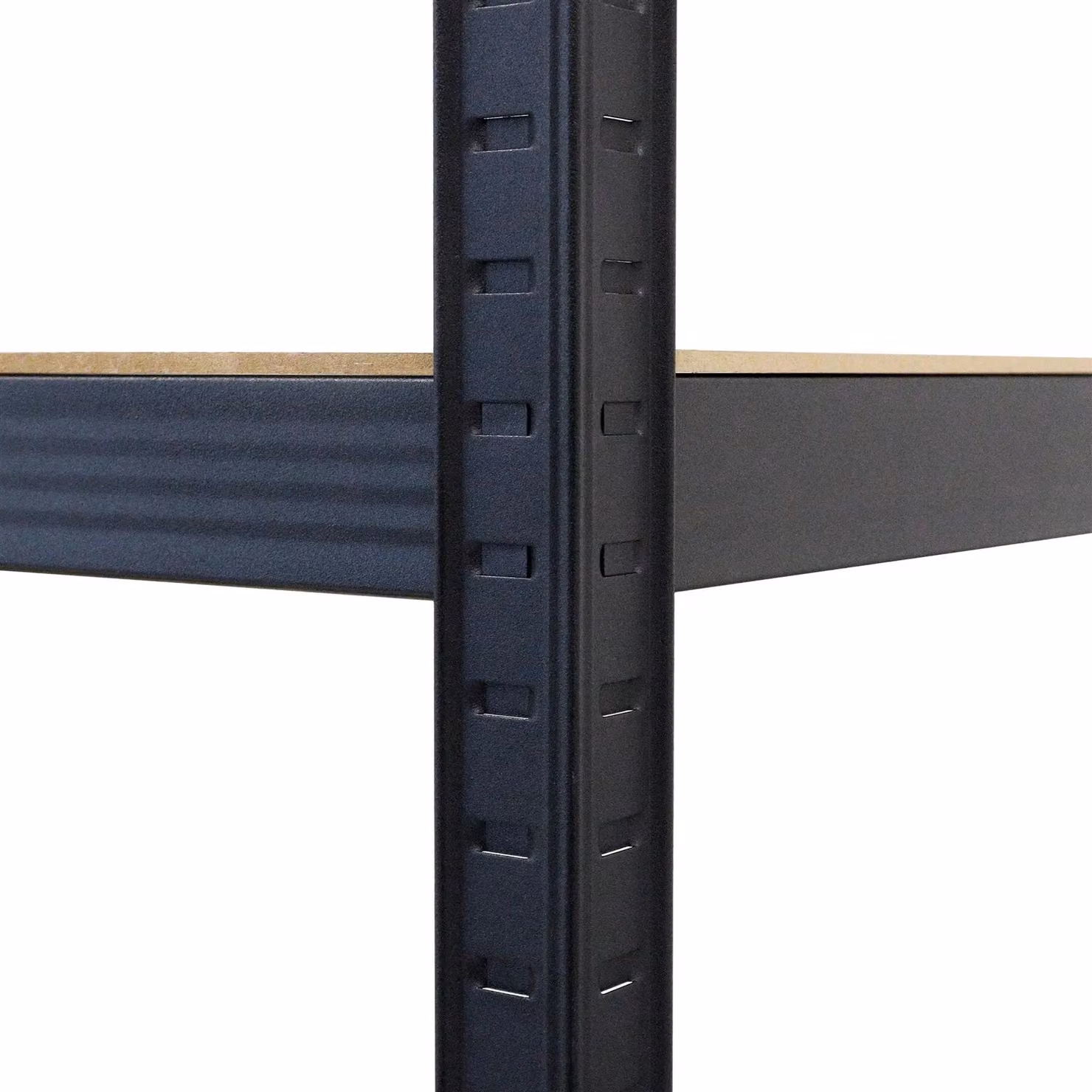 House of Home Heavy Duty 5 Tier Boltless Steel Shelving Unit with MDF Shelves, Black, H 180 x W 90 x D 40 cm – 2