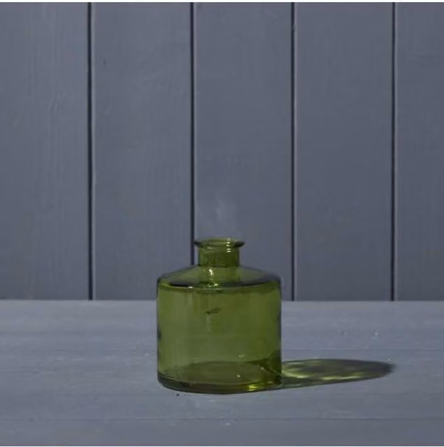 KDMD Vintage Round Green Glass Bottle – 1