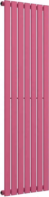 Lux Heat Flat Coloured Vertical Radiator in Pink, H 160 cm x W 49 cm