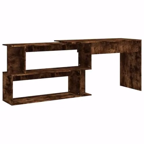 vidaXL Modern Corner Desk in Brown, W/D/H: 200 x 50 x 76 cm – 1