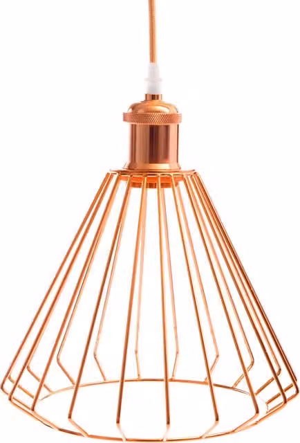 Innoteck Vintage Metal Cone Lamp Shade in Rose Copper and Gold/Brass, Diameter: 22 cm