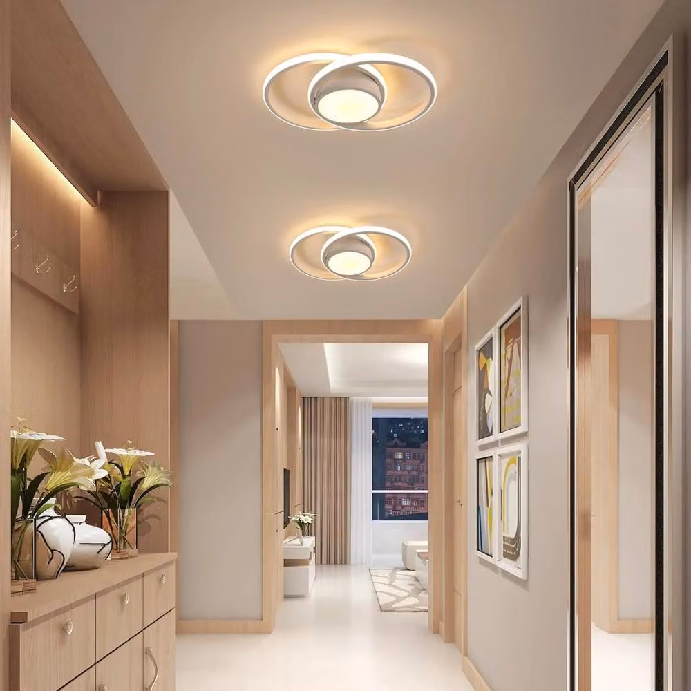 Goeco Modern Round LED Ceiling Light, 40W, Dimmable with Remote Control, White – 4