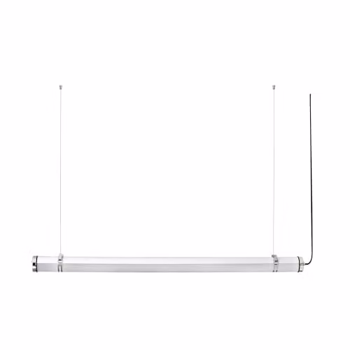 Netlighting Scuba Outdoor Suspended Pendant Light, Chrome and Grey, 120 cm, 36W, 3000K, IP66