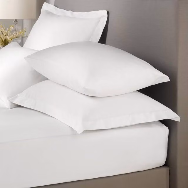 Appletree 200TC White 100% Cotton Percale Deep Fitted Sheet, W/D/H: 200 x 182 x 35 cm – 2