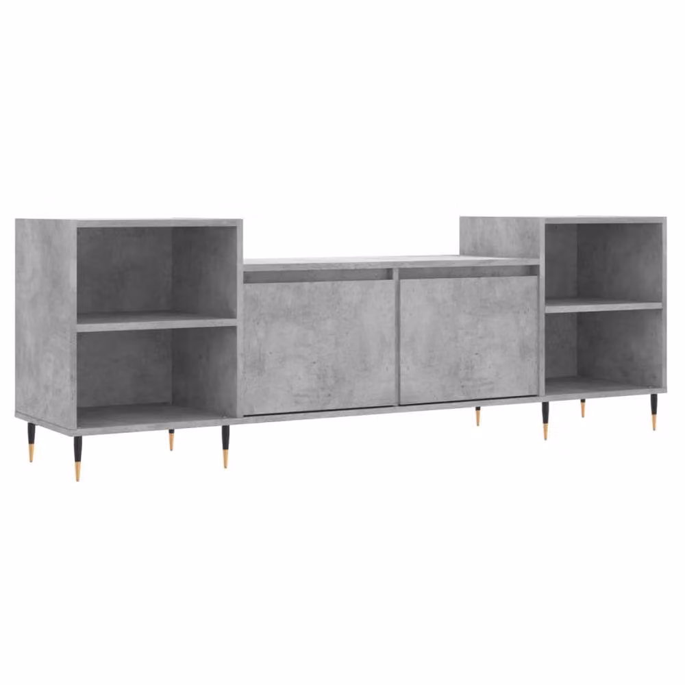 Berkfield Home Modern TV Cabinet in Concrete Grey, W/D/H: 160 x 35 x 55 cm – 3