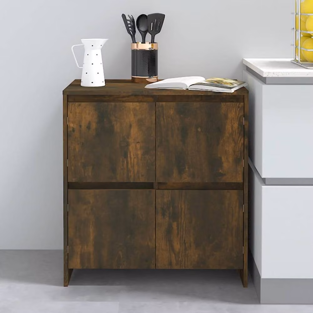 Berkfield Home Smoked Oak Sideboard in Brown, W/D/H: 70 x 41 x 75 cm – 2
