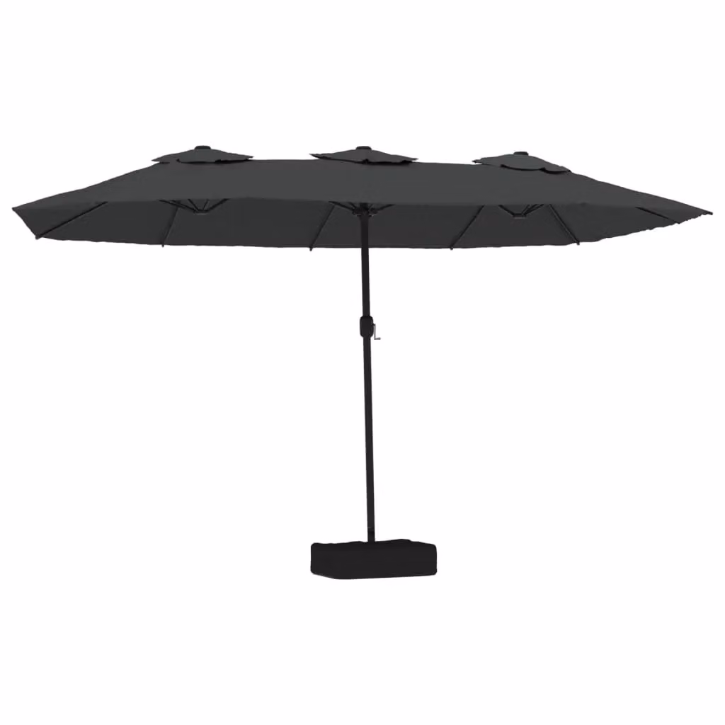 Berkfield Home Double-Head Cantilever Parasol in Anthracite and Black, W: 449 cm, H: 245 cm – 2