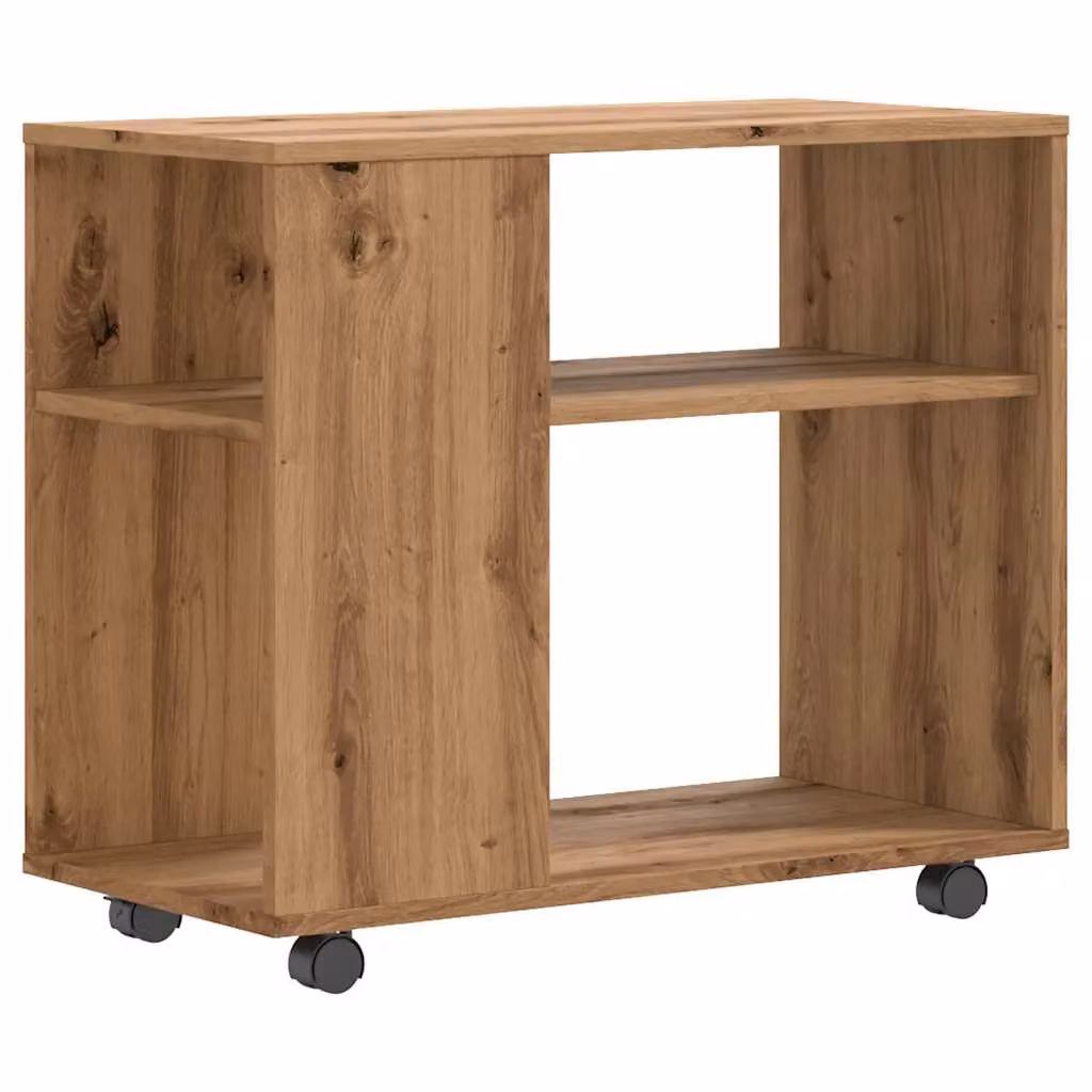 Berkfield Home Artisan Oak Side Table in Brown, W/D/H: 70 x 35 x 55 cm – 6